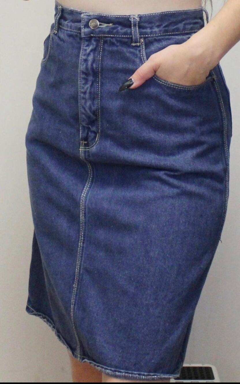 Vtg 80s Gloria Vanderbilt Murjani Denim Maxi Skirt Dark Wash High Waist Size 14